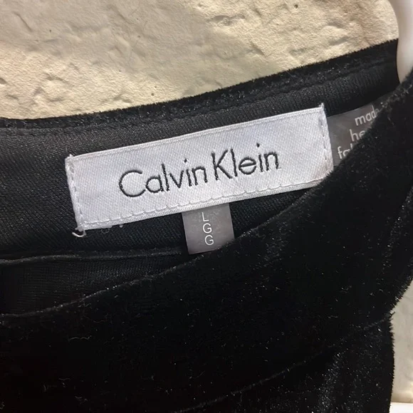 CALVIN KLEIN WOMEN’S BLACK VELVET BLOUSE L - Picture 8 of 12